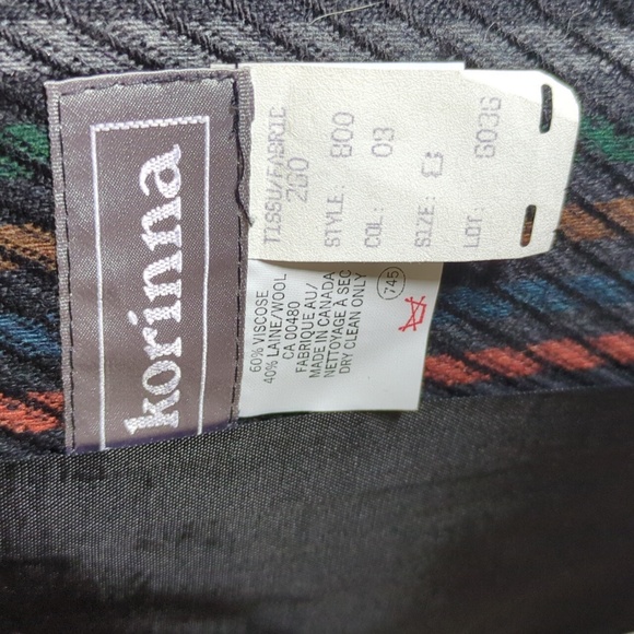 Vintage Blazer - Wool Blend Striped One Button Blazer Jacket Size Medium - Picture 10 of 12
